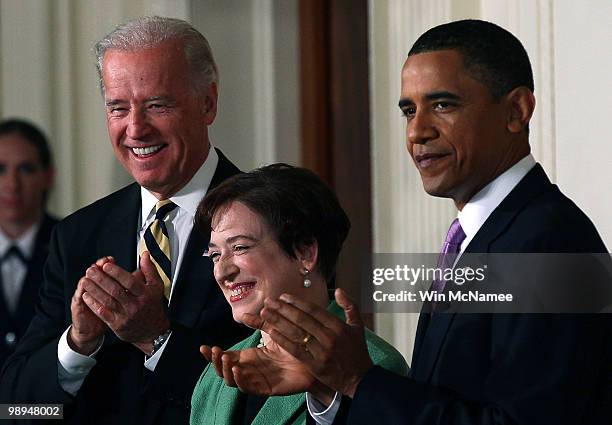 President Barack Obama is joined by Vice President Joe Biden while introducing Solicitor General Elena Kagan as his choice to be the nation�s 112th...