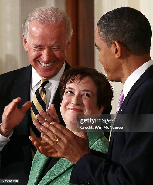 President Barack Obama is joined by Vice President Joe Biden while introducing Solicitor General Elena Kagan as his choice to be the nation�s 112th...