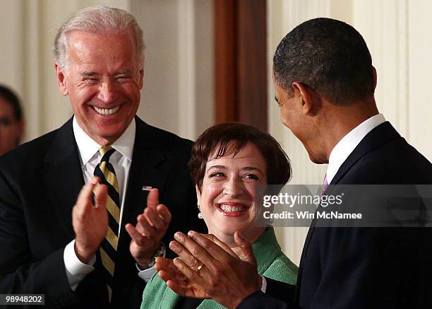 President Barack Obama is joined by Vice President Joe Biden while introducing Solicitor General Elena Kagan as his choice to be the nation�s 112th...