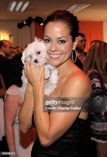 Personality Brooke Burke attends 17th Annual Race to Erase MS event cocktail reception co-chaired by Nancy Davis and Tommy Hilfiger at the Hyatt...