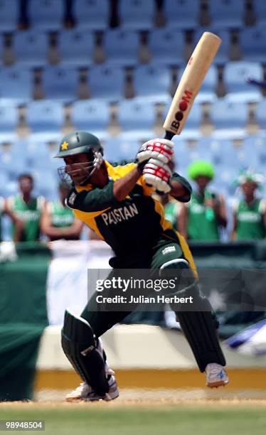 Abdul Razzaq of Pakistan in action during the ICC World Twenty20 Super Eight match between Pakistan and South Africa played at the Beausejour Cricket...