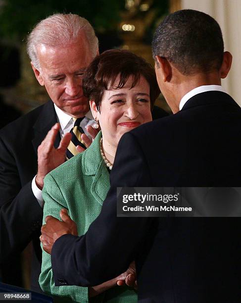 President Barack Obama is joined by Vice President Joe Biden while introducing Solicitor General Elena Kagan as his choice to be the nation�s 112th...