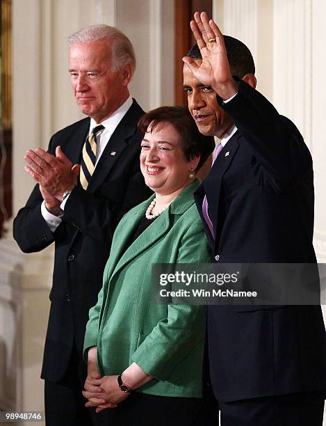 President Barack Obama is joined by Vice President Joe Biden while introducing Solicitor General Elena Kagan as his choice to be the nation�s 112th...