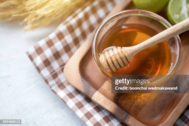 honey dipper and bread - wax fruit stock pictures, royalty-free photos & images