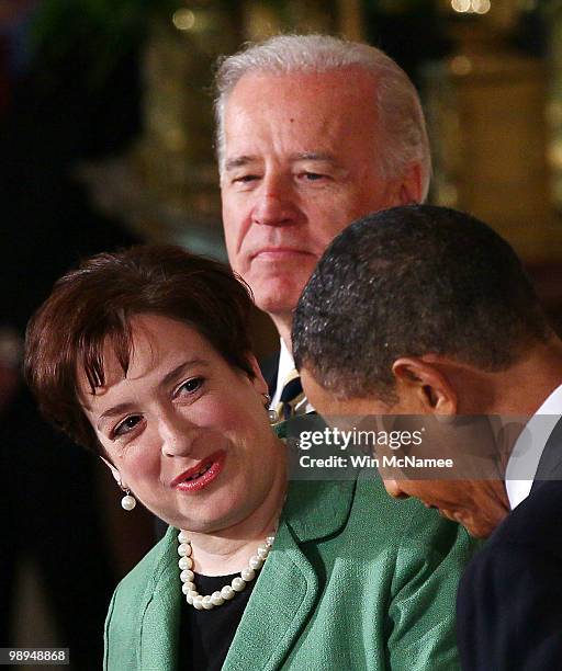 President Barack Obama is joined by Vice President Joe Biden while introducing Solicitor General Elena Kagan as his choice to be the nation�s 112th...