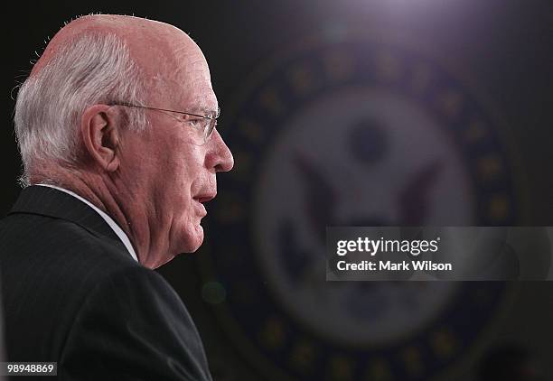 Judiciairy Committee Chairman Patrick Leahy speaks about the nomination Elena Kagan to be on the U.S. Supreme Court, on May 10, 2010 in Washington,...