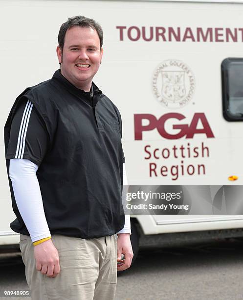 Greg McBain poses during the Powerade PGA Assistants' Championship Regional Qualifier at the Auchterarder Golf Club on May 10, 2010 in Auchterarder,...