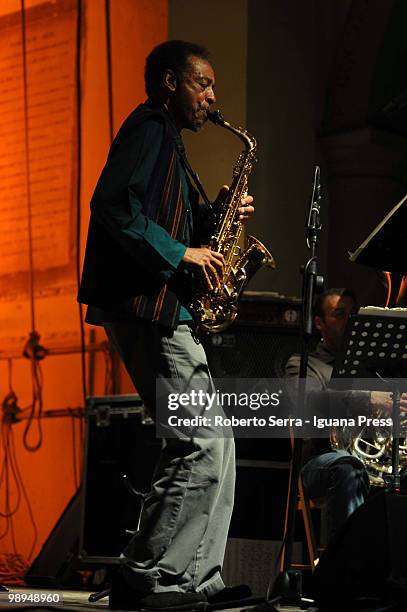 American musician and composer Henry Threadgill perform his concert with his band Zooid for AngelicA contemporary music festival at theatre San...