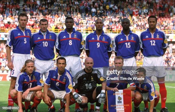 Foot France, Denmarkequipe Ploeg Team Football Voetbal Francefrankrijk Danemark Denmark Danmark Isosport Euro 2000 !Im 335591 Footballvoetbal Soccer...