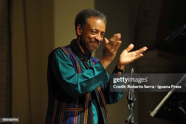 American musician and composer Henry Threadgill perform his concert with his band Zooid for AngelicA contemporary music festival at theatre San...