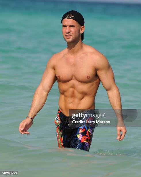 Television personality Mike "The Situation" Sorrentino is seen on May 9, 2010 in Miami Beach, Florida.