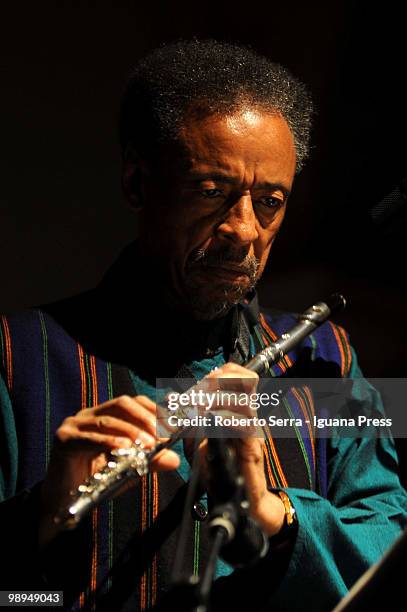 American musician and composer Henry Threadgill perform his concert with his band Zooid for AngelicA contemporary music festival at theatre San...