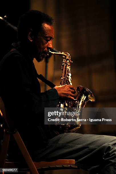 American musician and composer Henry Threadgill perform his concert with his band Zooid for AngelicA contemporary music festival at theatre San...