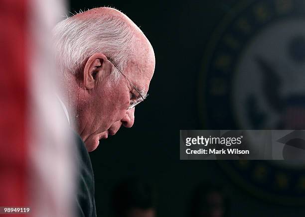 Judiciairy Committee Chairman Patrick Leahy speaks about the nomination Elena Kagan to be on the U.S. Supreme Court, on May 10, 2010 in Washington,...
