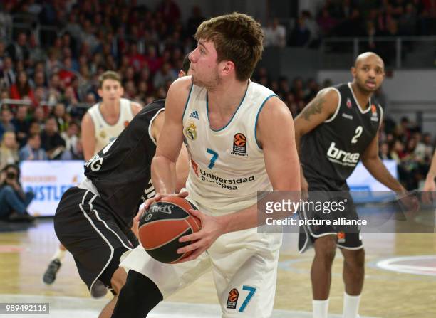 Euroleague, Brose Bamberg vs. Real Madrid, main round, 14th match day at Brose Arena in Bamberg, Germany, 21 December 2017. Real Madrid's Luka Doncic...