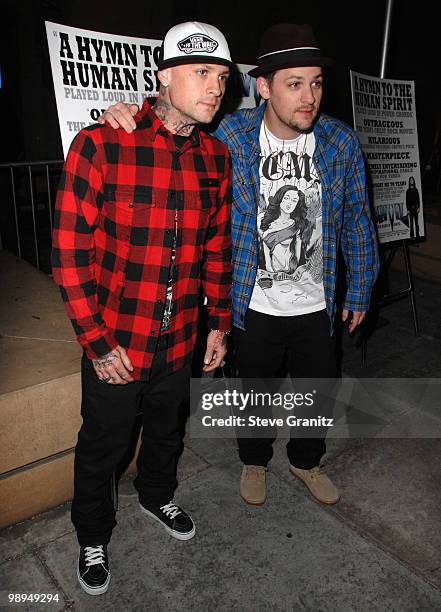 Benji Madden and Joel Madden arrives at the Los Angeles premiere of "Anvil! The Story Of Anvil" at The Egyptian Theatre on April 7, 2009 in Los...