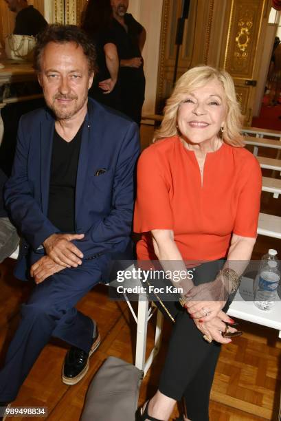 Jean Christophe Molinier and singer Nicoletta attend the Christophe Josse; Haute Couture Fall Winter 2018/2019 show as part of Paris Fashion Week on...