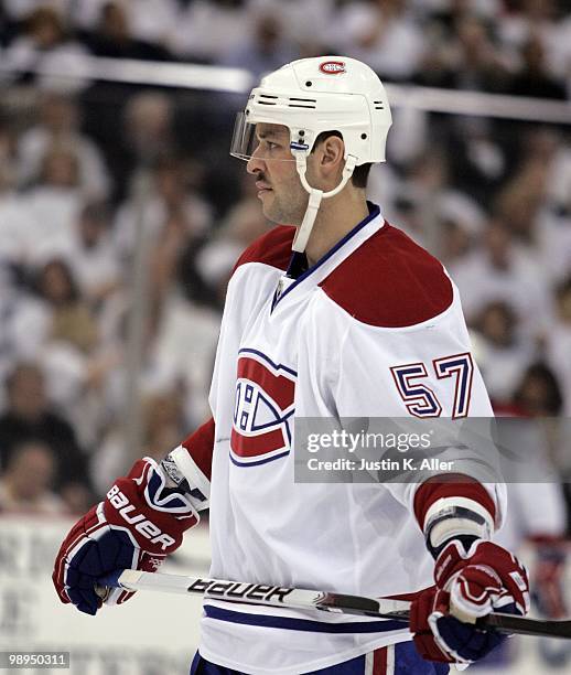 Benoit Pouliot of the Montreal Canadiens skates against the Pittsburgh Penguins in Game Five of the Eastern Conference Semifinals during the 2010 NHL...