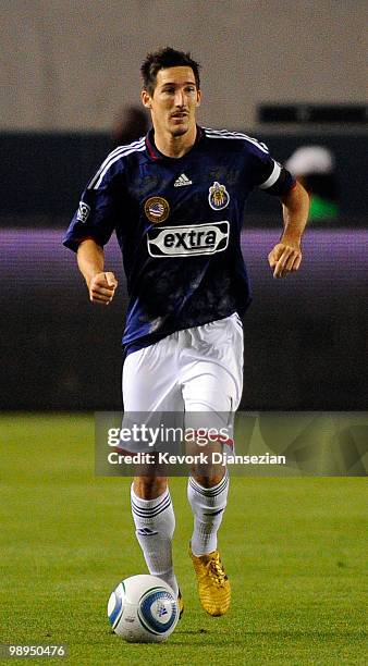 Sacha Kljestan of Chivas USA during the second half of the MLS soccer match against Houston Dynamo on May 8, 2010 at the Home Depot Center in Carson,...