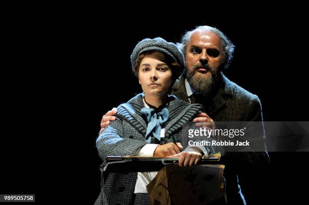 Christopher Purves as Golaud and Chloe Briot as Yniold in Glyndebourne's production of Claude Debussy's Pelleas et Melisande directed by Stefan...