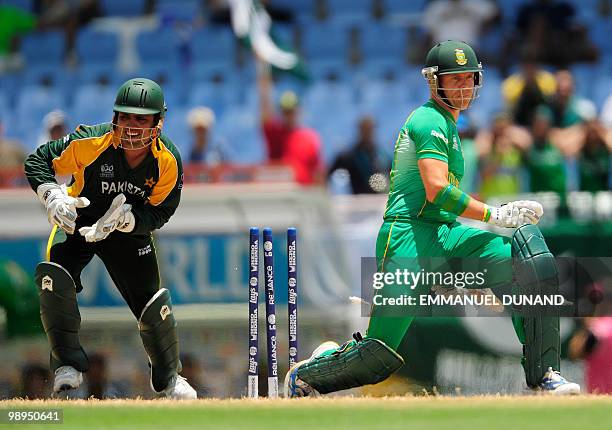 South African batsman Johan Botha is stumped by Pakistani wicketkeeper Kamran Akmal during the ICC World Twenty20 Super Eight match between Pakistan...