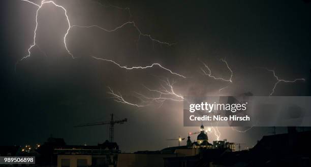 thunderstorm - hirsch stock pictures, royalty-free photos & images