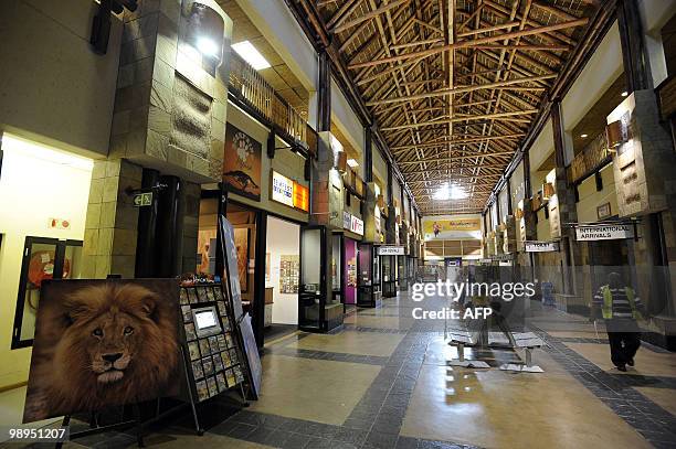 This picture taken on May 7, 2010 shows the inside of the Kruger Mpumalanga International airport in Nelspruit. Nelspruit is one of the 10 cities in...