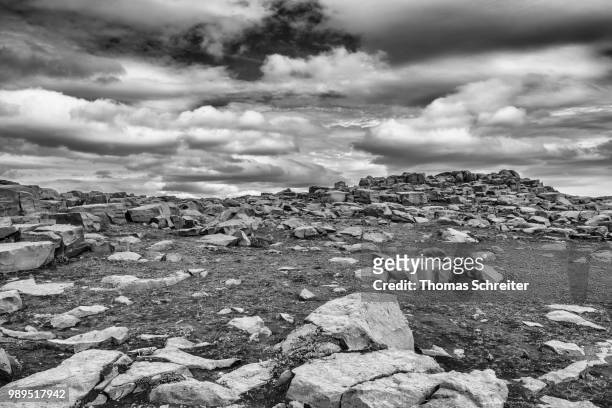 rocks near dettifoss - dettifoss fotografías e imágenes de stock