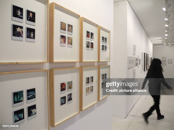 Polaroids by photographer Michel Auder in the exhibition "Polaroids: The Disappearing" at the Nathalie Karg gallery in New York, USA, 23 December...