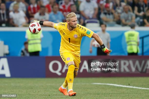 Kasper Schmeichel of Denmark national team during the 2018 FIFA World Cup Russia Round of 16 match between Croatia and Denmark on July 1, 2018 at...