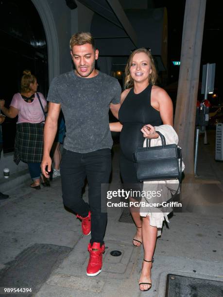 Francesca Eastwood and Alexander Wraith are seen on July 01, 2018 in Los Angeles, California.