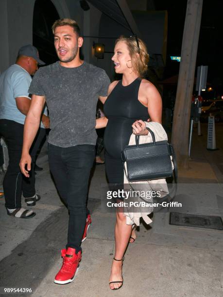 Francesca Eastwood and Alexander Wraith are seen on July 01, 2018 in Los Angeles, California.