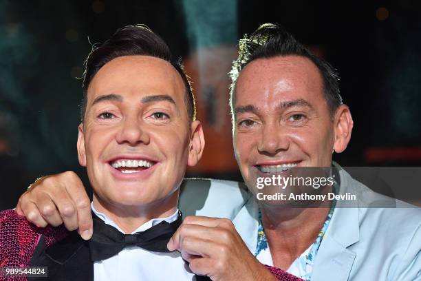 Craig Revel Horwood unveils his brand-new wax figure at madame Tussauds Blackpool on July 2, 2018 in Blackpool, England.