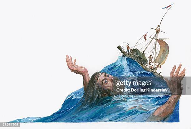 Zinger Raft 391 Drowning Ocean High Res Illustrations - Getty Images