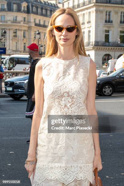 Lauren Santo Domingo attends the Schiaparelli Haute Couture Fall/Winter 2018-2019 show as part of Paris Fashion Week on July 2, 2018 in Paris, France.