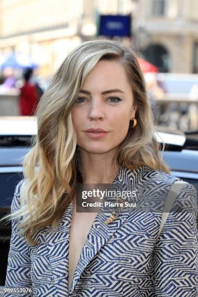 Melissa George attends the Schiaparelli Haute Couture Fall Winter 2018/2019 show as part of Paris Fashion Week on July 2, 2018 in Paris, France.