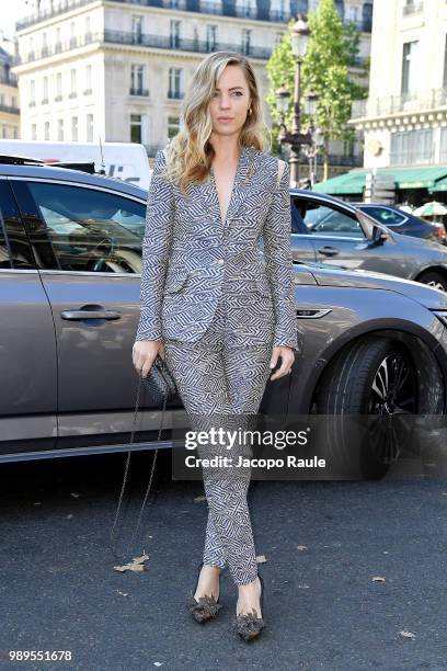 Melissa George is seen at the Schiaparelli Haute Couture Fall Winter 2018/2019 Show on July 2, 2018 in Paris, France.