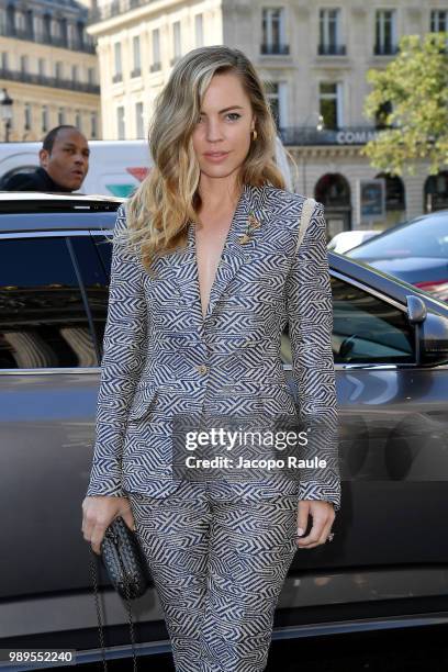 Melissa George is seen at the Schiaparelli Haute Couture Fall Winter 2018/2019 Show on July 2, 2018 in Paris, France.