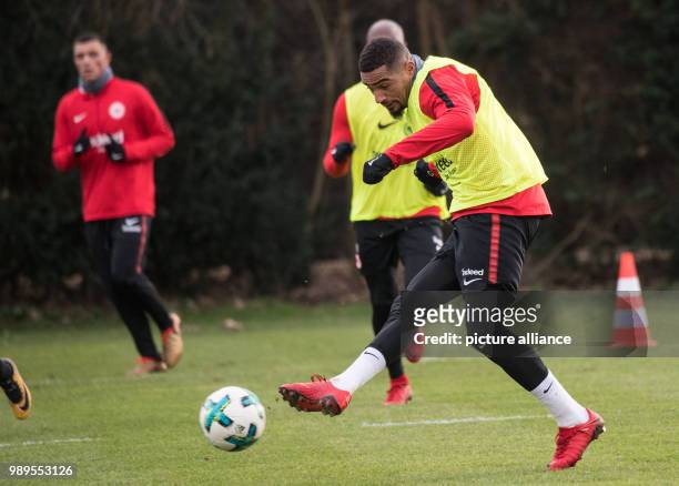Frankfurt's Kevin-Prince Boateng in action during the first training session of the German Bundesliga soccer club Eintracht Frankfurt in Frankfurt am...