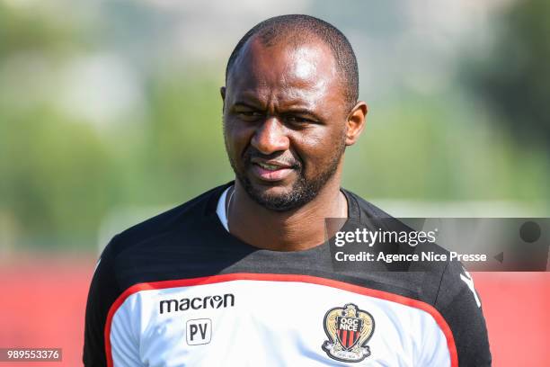 Patrick Vieira head coach of Nice during the Training Session of OGC Nice on July 2, 2018 in Nice, France.