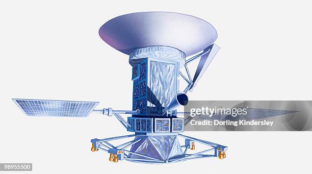 illustration of magellan spacecraft - dorling kindersley stock-grafiken, -clipart, -cartoons und -symbole