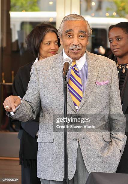 Congresman Charles Rangel attends the Apollo Legends Walk of Fame unveiling at The Apollo Theater on May 10, 2010 in New York City.