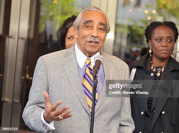 Congresman Charles Rangel attends the Apollo Legends Walk of Fame unveiling at The Apollo Theater on May 10, 2010 in New York City.