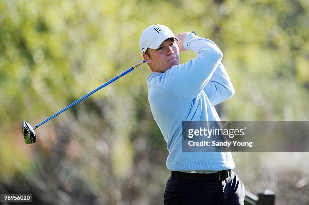 Scott Herald during the Powerade PGA Assistants' Championship Regional Qualifier at the Auchterarder Golf Club on May 10, 2010 in Auchterarder,...