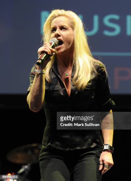 Singer Cherie Currie performs at MusiCares MAP Fund benefit concert at Club Nokia on May 7, 2010 in Los Angeles, California.