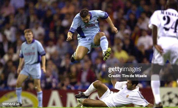 Foot Real-Madrid, Anderlecht Baseggio-Walter Figo-Luis