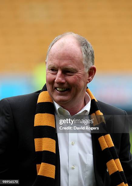 Steve Morgan, the Wolverhampton Wanderers chairman looks on during the Barclays Premier match between Wolverhampton Wanderers and Sunderland at...