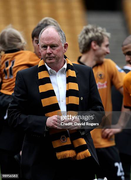 Steve Morgan, the Wolverhampton Wanderers chairman looks on during the Barclays Premier match between Wolverhampton Wanderers and Sunderland at...