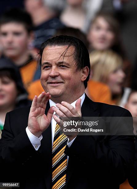 Jez Moxey, the Wolverhampton Wanderers chief executive looks on during the Barclays Premier match between Wolverhampton Wanderers and Sunderland at...