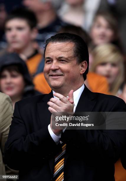 Jez Moxey, the Wolverhampton Wanderers chief executive looks on during the Barclays Premier match between Wolverhampton Wanderers and Sunderland at...